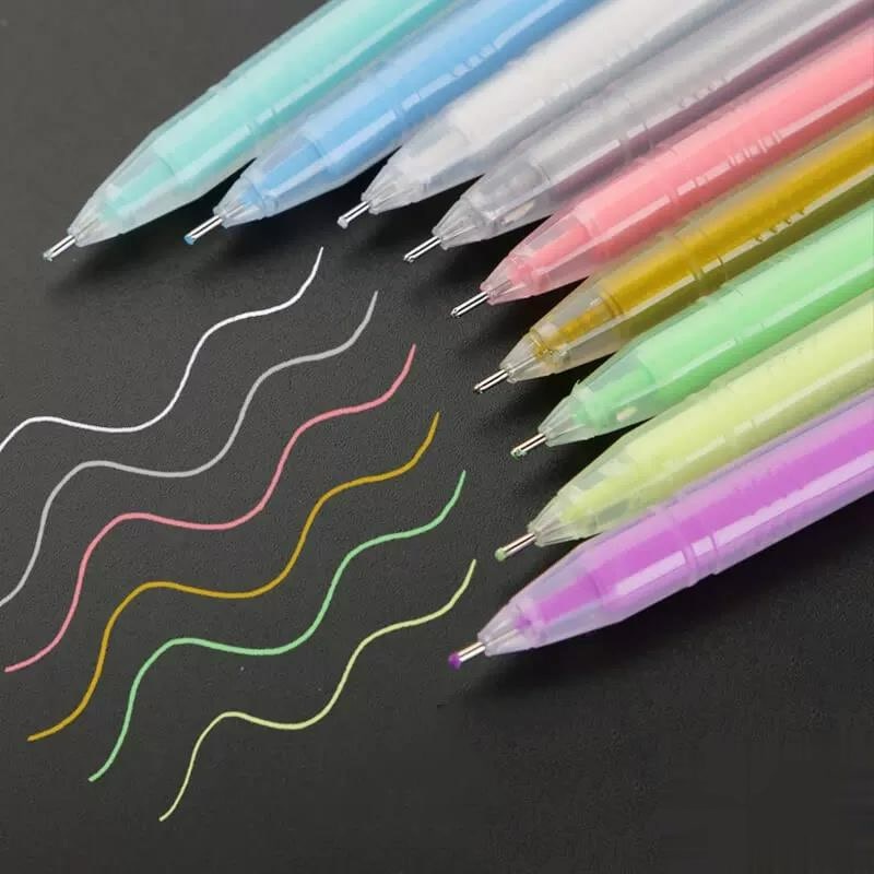 

DIY Color Gel Pen Pulpen Gel 12 Warna Cerah Needle Tip 0.5mm/Pulpen gel 12 warna