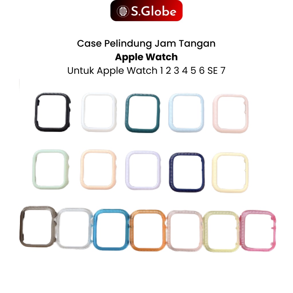 Bumper Case Apple Watch Bahan PC 45/42/44/38/41/40mm for iWatch Series 1 2 3 SE 7 6 5 4