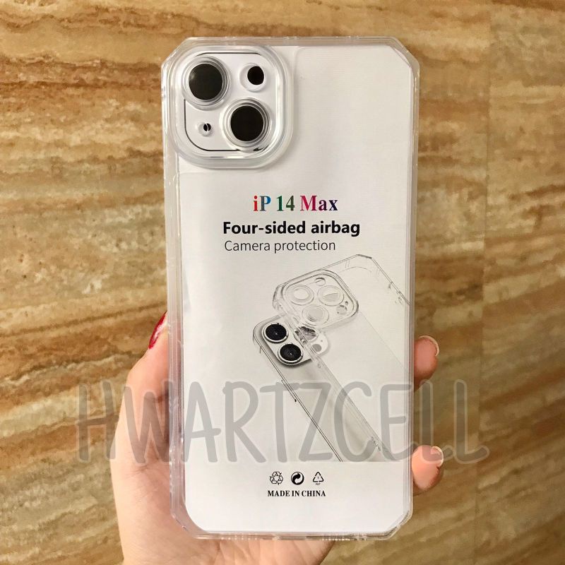 C/C- TPU Soft Case CLEAR for iPhone 13 Mini Pro Max / 12 Mini Pro Max / 11 Pro Max / X XS XR XS Max / 14 / 14 Pro / 14 Max / 14 Pro Max  Transparan with protect camera pcCC