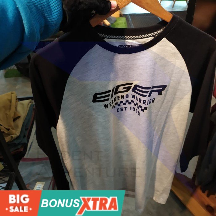 Kaos EIGER1989 Cavalerio TShirt Grey 91000 6765 Original Cowok Bandung KEREN AWET