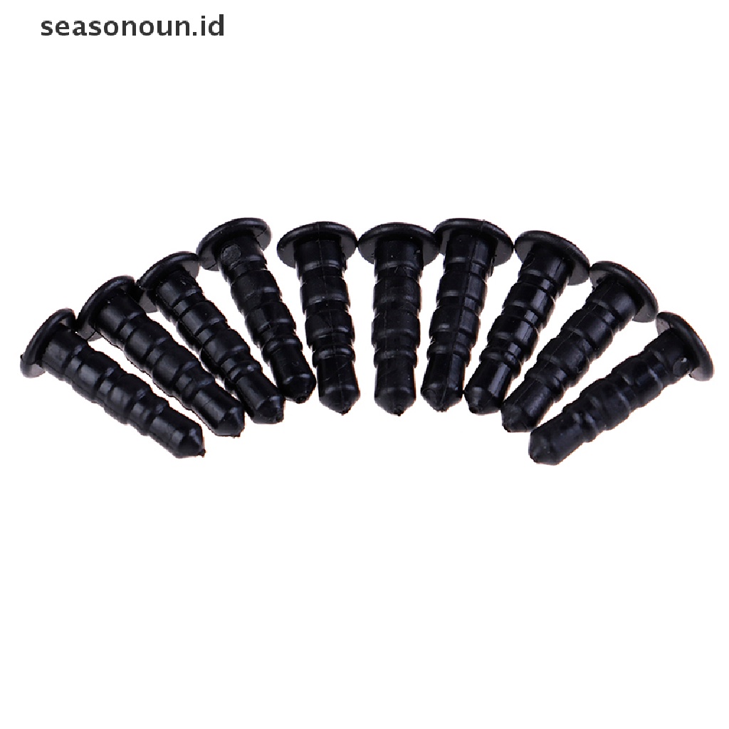 Seasonoun 10pcs plug Debu Plastik 3.5mm Earphone Aksesoris Telepon Tutup plug Tahan Debu  .