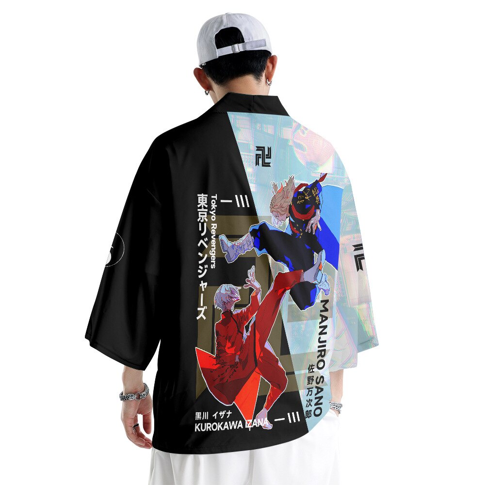 Viral  Tokyo Revengers Kurokawa Izana Manjiro Sano Cosplay Yukata Haori Obi Beach Unisex Kimono