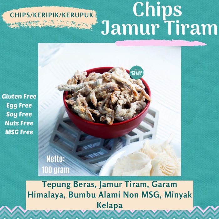 

✨NEW✨ -Chips Keripik Jamur Tiram Non MSG - Gluten Free - Diet Special Needs- 1.1.23