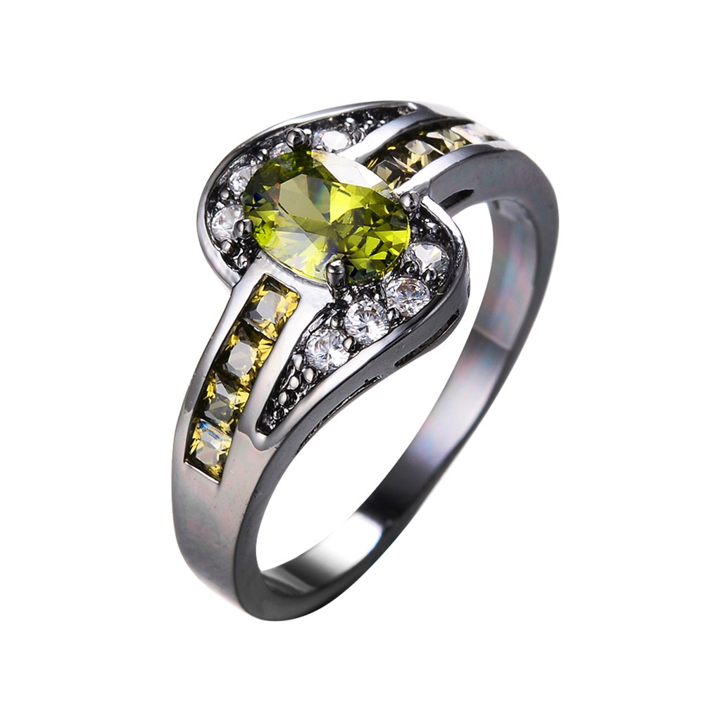 Goldkingdom Aksesoris Perhiasan Fashion Ready Stock Ringan Mewah Industri Berat Eropa Dan Amerika Fashion Cincin Berlian Kristal Biru