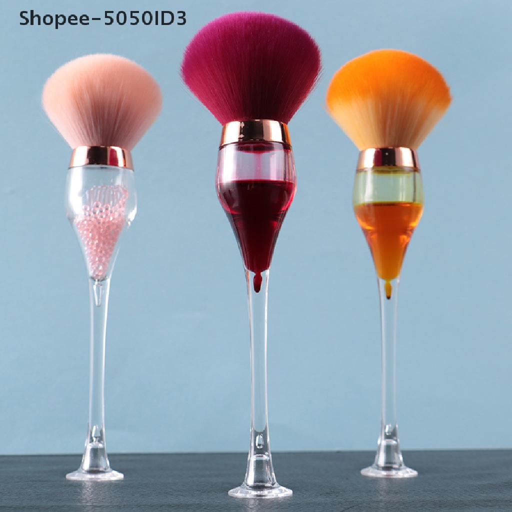 [HOT] 1pc Gelas Wine Bentuk Mineral Powder Brush Makeup Lembut Berbulu Foundation Brush [ID]