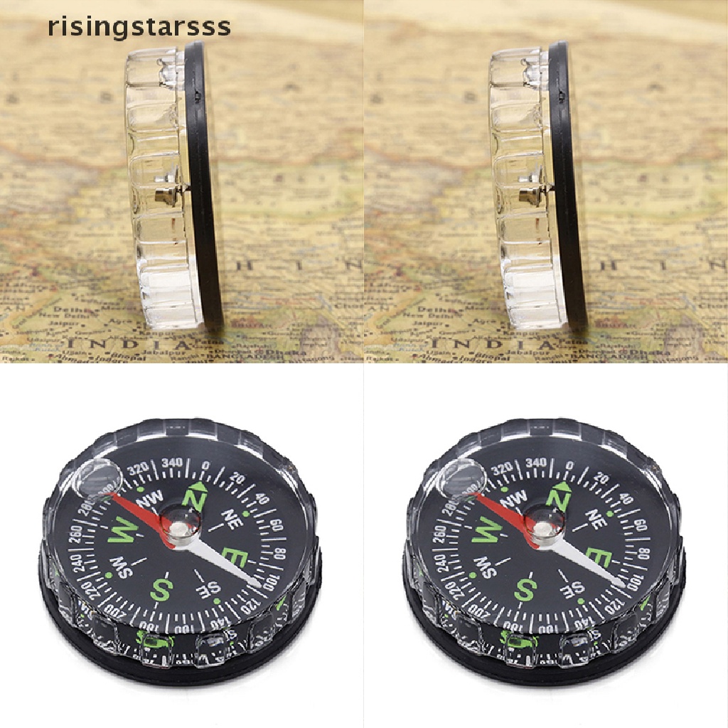 Rsid Span-new Mini Pocket Survival Isi Cairan Button Compass Untuk Hiking Camping Outdoor Jelly