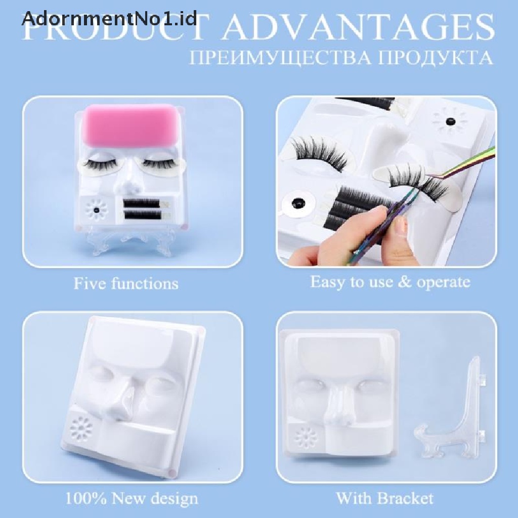 [AdornmentNo1] 5in1eyelash Extension Practice Tray Lem Gasket Perekat Pallet Tempat Bulu Mata [ID]