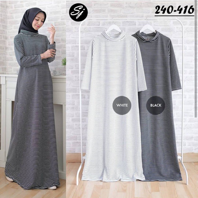 Monalisa Maxi Stripe - Dress Wanita - Gamis Wanita - Dress terbaru - Gamis Terbaru - Gamis garis gar