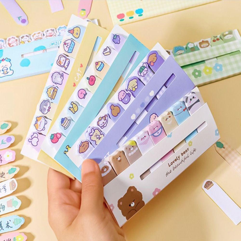 [Elegan] Sticky Notes Label 120lembar Kawaii Sticky Notes Perlengkapan Kantor Alat Tulis Siswa Label Bookmark
