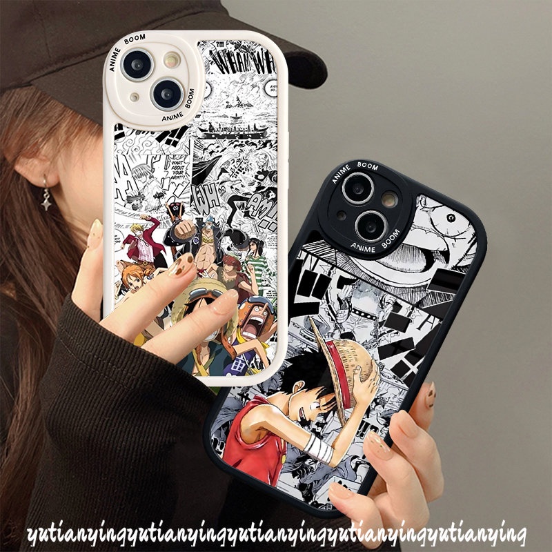 Case One Piece Anime Kartun Trendy Oppo A17 A55 A3S A16K A53 A31 A12 A78 A54 A95 A5 A74 A76 A9 A57 A15 A17K A16 A5s A58 A77s A7 A96 A16E A92 A1K Reno8 7 5F 7Z Luffy Sarung Soft Case