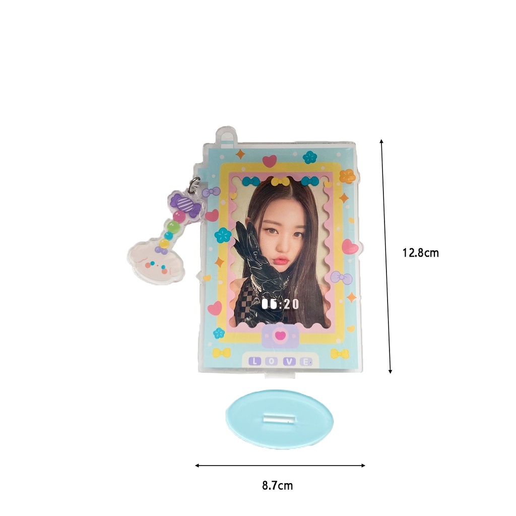 &lt;IN STOCK&gt;Cute Bunny Acrylic Card Holder 3 Inch Photo Frame Holder with Decoration Accessories for Idol Photocard Protective Desk Decor Collection