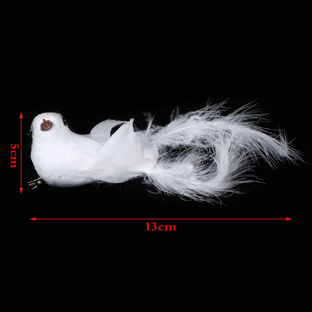 Beyen Decorative Fake Doves White Artificial Foam Feather Wedding Ornament Decor Bird ID