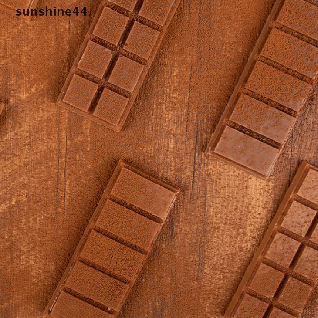 Sunshine 6 Grids Small Waffle Rectangle Chocolate Bar Silicone Candy Mold Trays ID