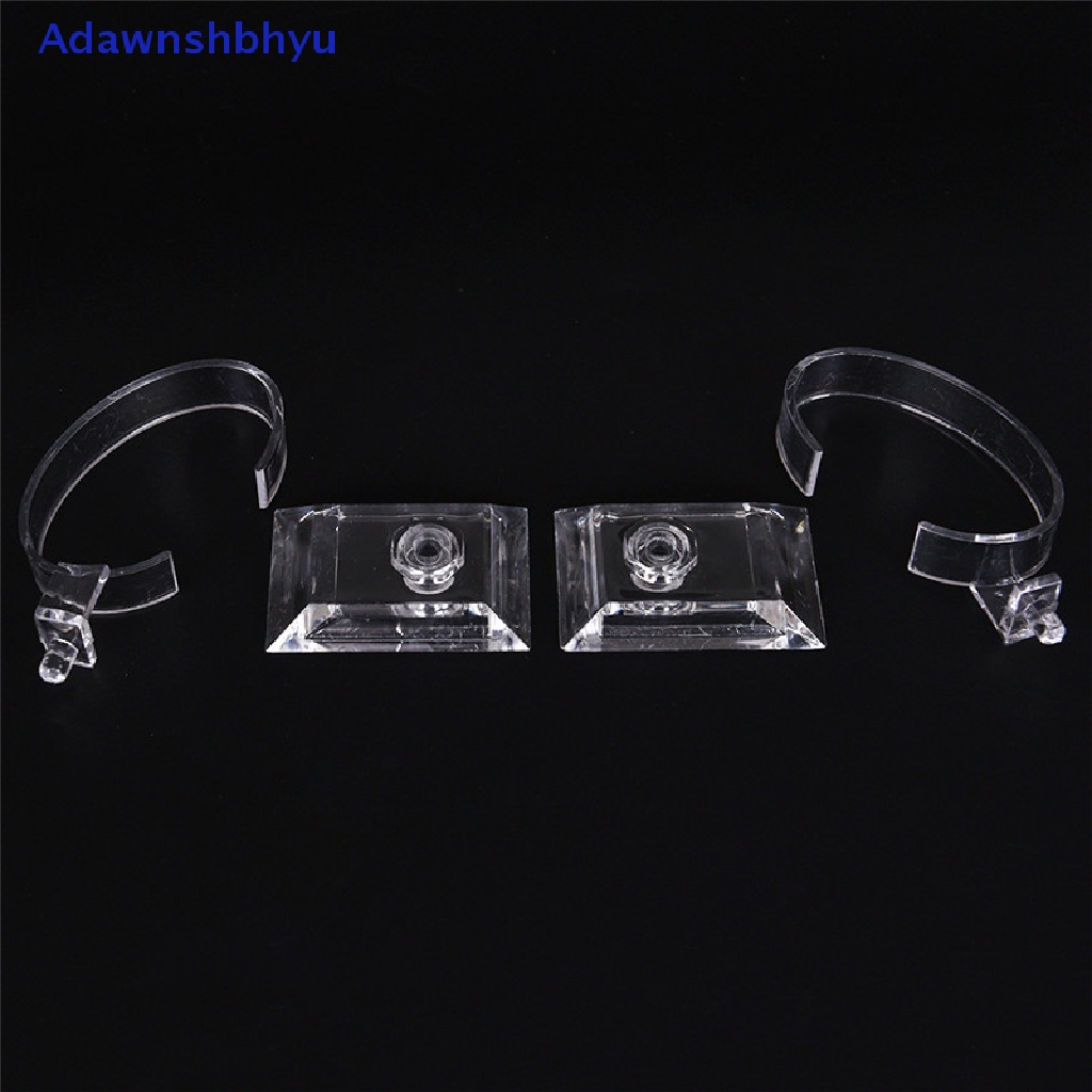 Adhyu 2pcs Akrilik Bening Dilepas Gelang Perhiasan Jam Tangan Display Holder Stand Rack ID