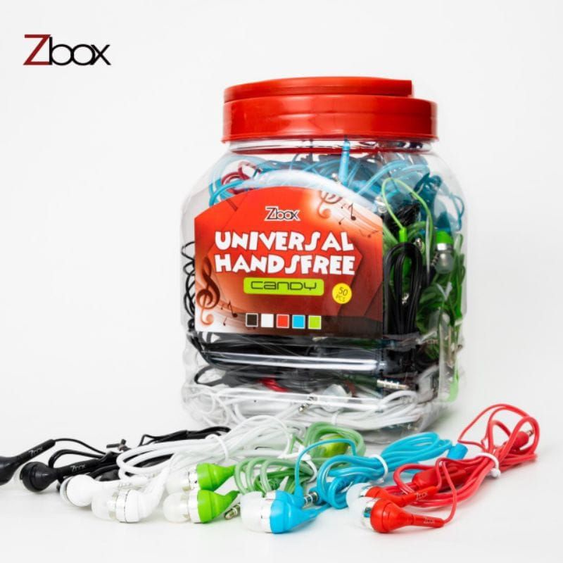 Headset Handsfree ZBOX CANDY UNIVERSAL With Microphone Suara Jernih Super Bass (Bijian/ecer)