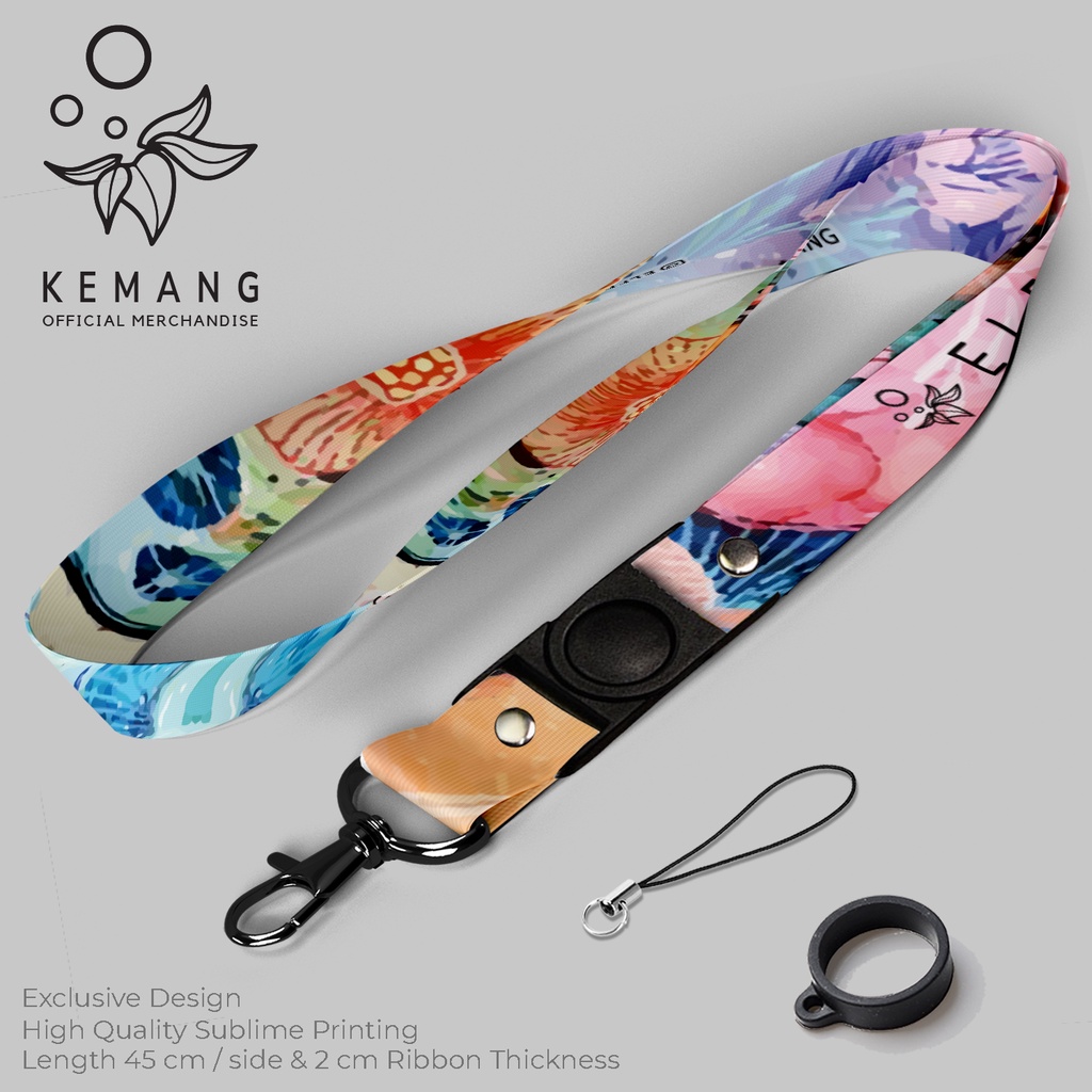 Premium Lanyard Motif Flower Watercolor | Elfbar Kemang Exclusive Merchandise