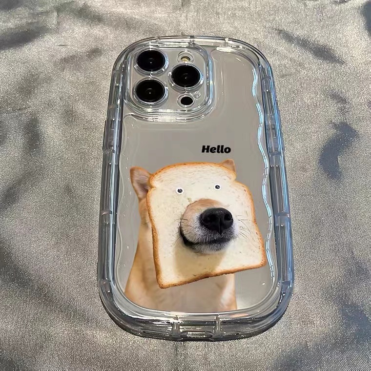 IPHONE Casing Tahan Guncangan Anjing Lucu Kompatibel Untuk Iphone11 14 13 12 Pro XS Max X XR 78 Plus Lembut Transparan Casing Ponsel TPU Silikon Cover