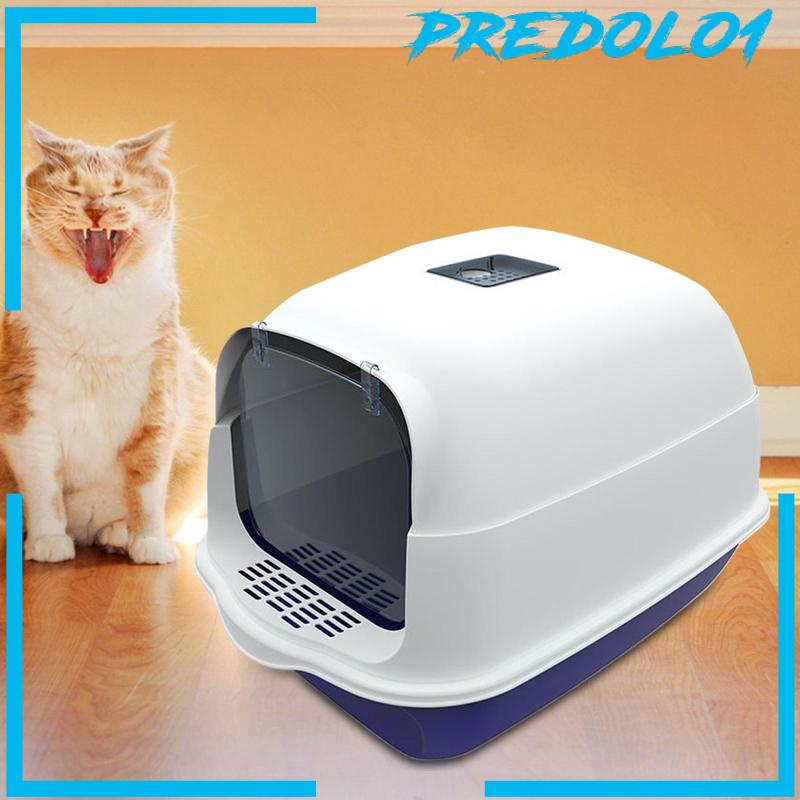 [Predolo1] Kotak Kotoran Kucing Bertudung Toilet Kucing Tertutup Removable Cat Litter Tray Tahan Lama