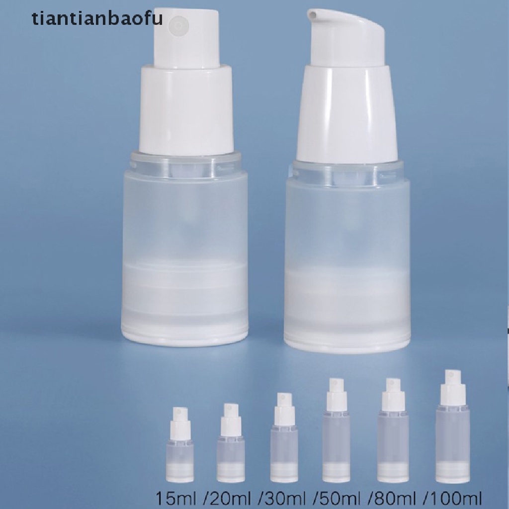 [tiantianbaofu] 15-100ml Botol Serum Kosong Pompa Vakum Wadah Kosmetik Botol Isi Ulang Butik