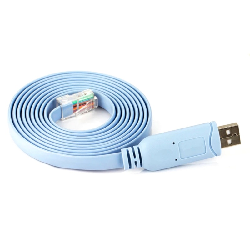 Zzz Kabel Konsol USB Fleksibel Untuk H3C Router Rollover Console Wire USB to RJ45 Console Cable Kawat Kabel Tahan Aus