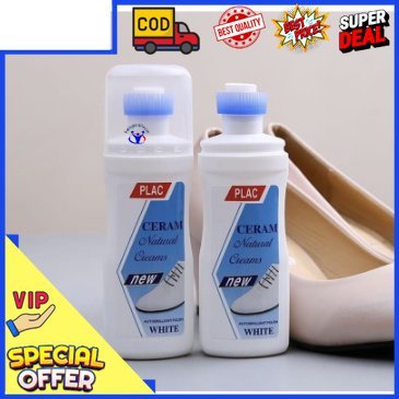 Semir Sepatu Putih Cairan Pembersih Pemutih Sepatu Sneakers Kulit Kanvas Praktis Cepat Bersih