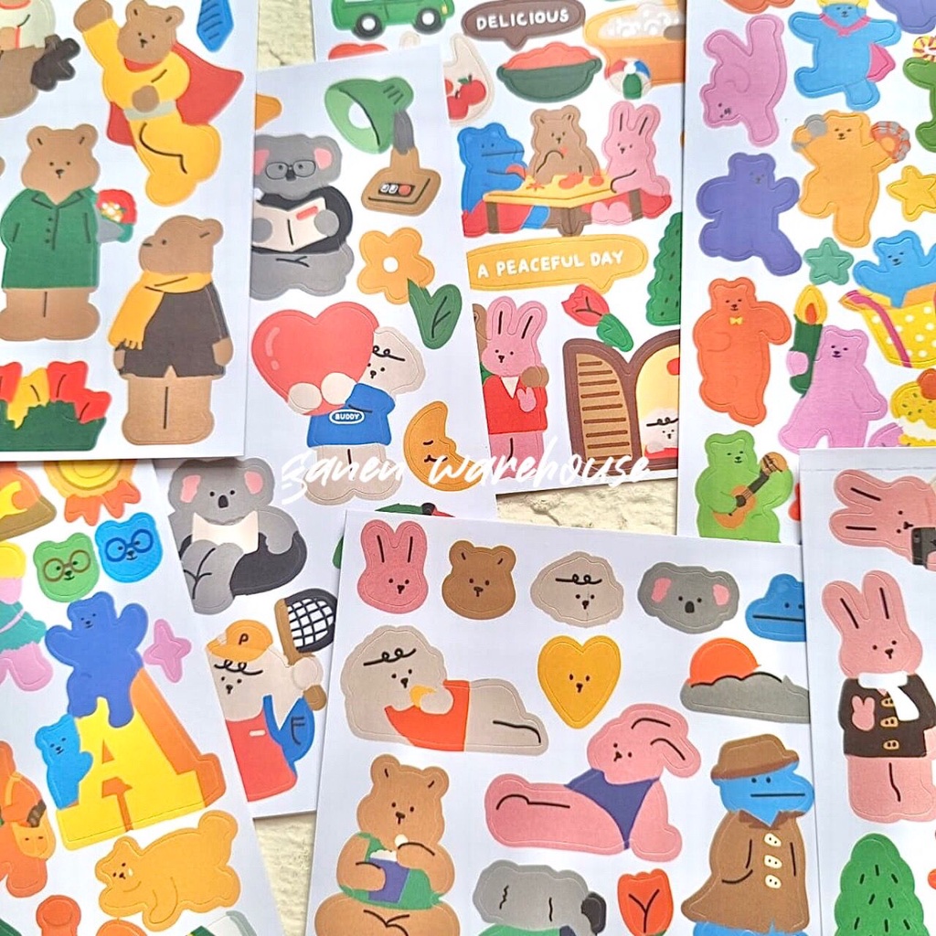 

[GW] Stiker 1 Lembar Lucu Dekorasi Motif Hewan