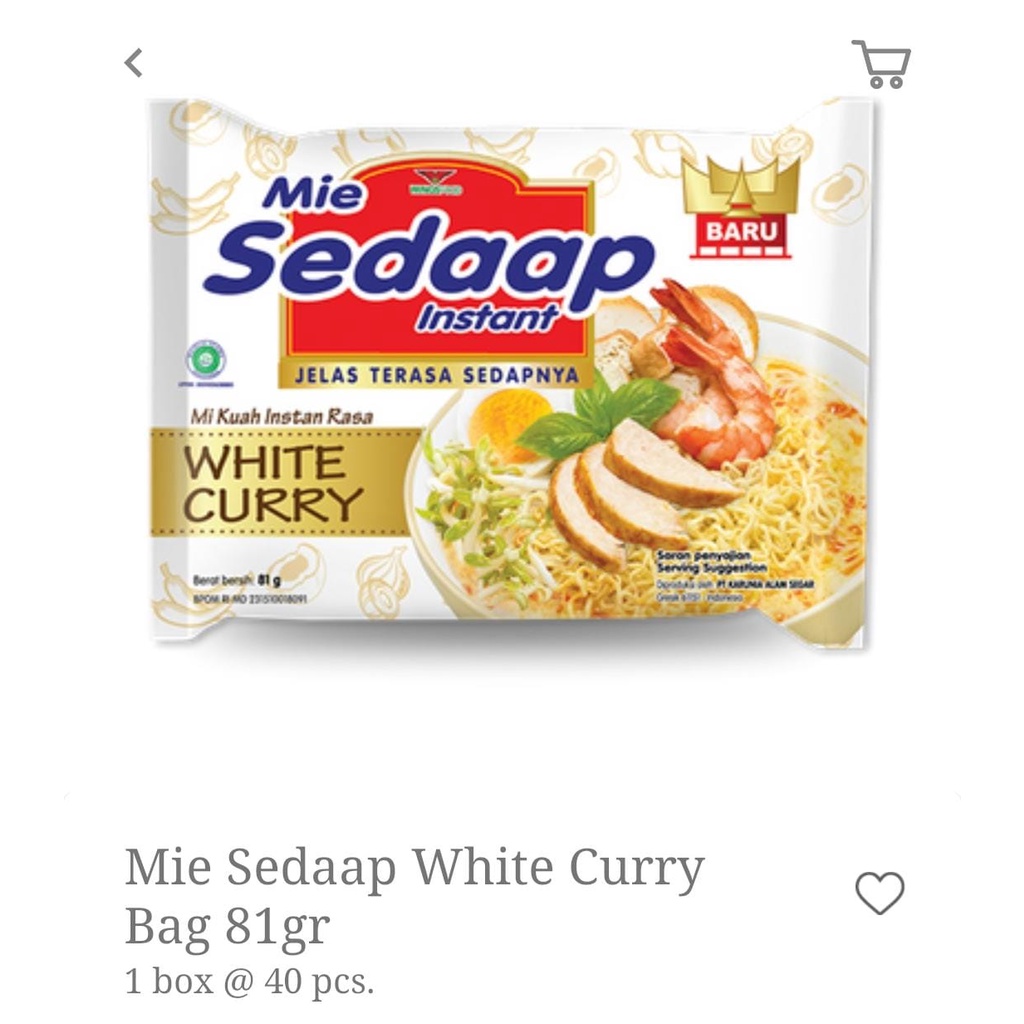 

MIE SEDAAP WHITE CURRY