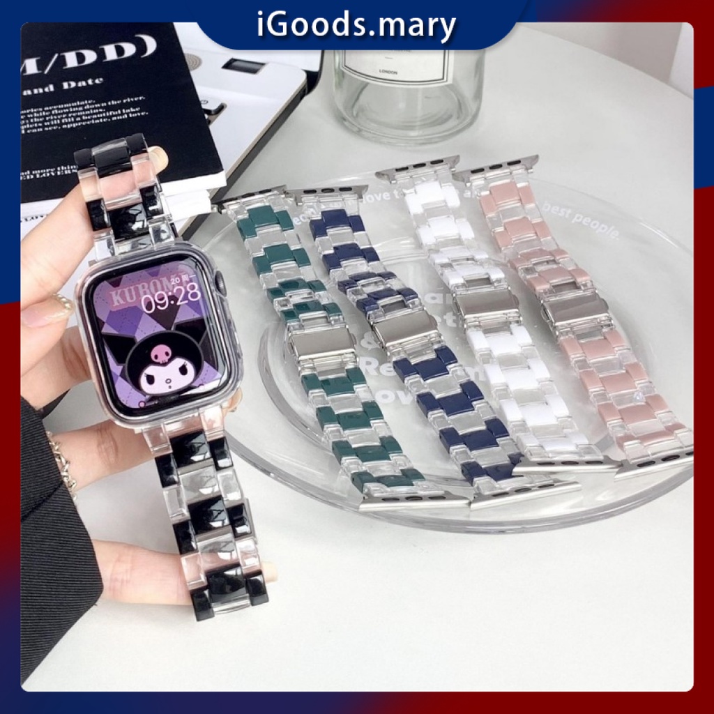 iWatch Strap warna kombinasi Acrylic Watch Band 49 45 44 mm for Apple Watch  42 41 40 38mm