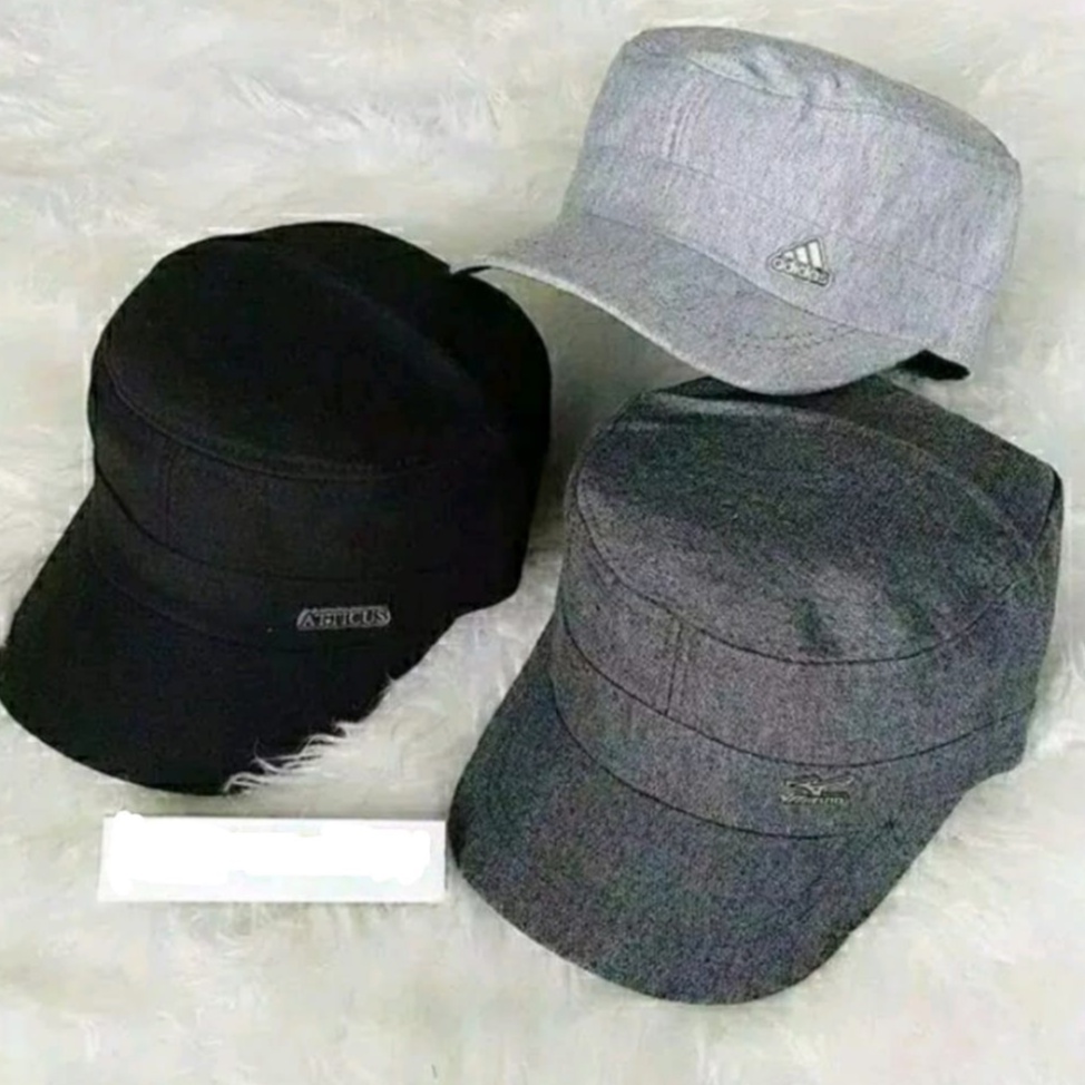 Topi Anak Laki Laki Komando Polos Usia 1 2 3 4 Tahun Logo Random Model Keren Bahan Lembut - Topi Ana