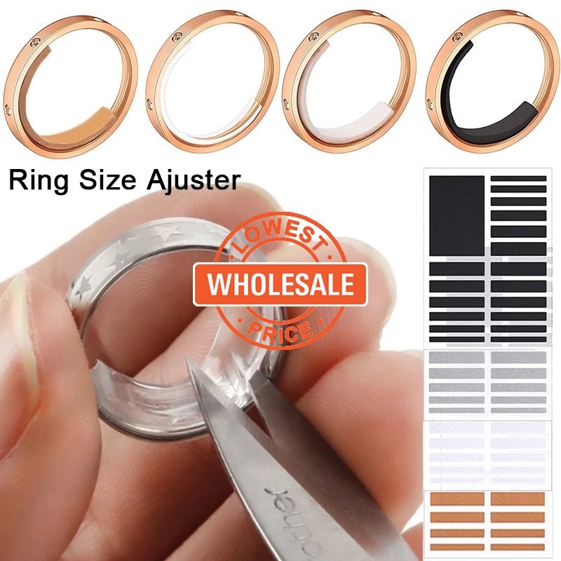 [Grosir] Menyesuaikan Ukuran Cincin Tembus Resizer Alat Untuk Cincin Longgar Adjustable Invisible Clear Silicone Reducer Non-slip Ring Sizer Pengencang Cocok Segala Cincin