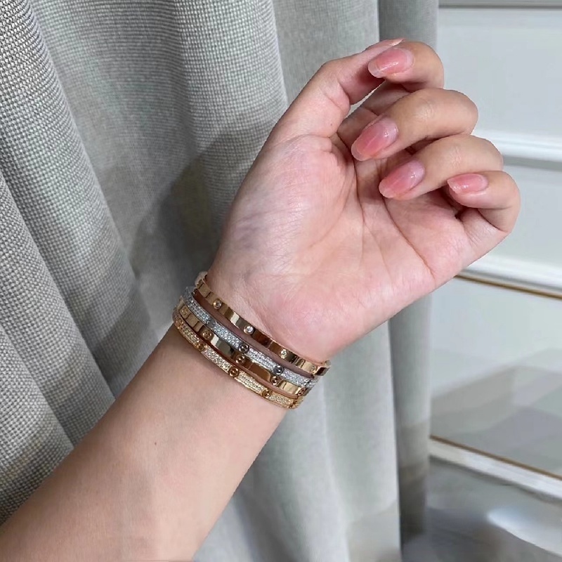 Trendy Anti Karat Rose Gold Dengan Obeng Perhiasan Pasangan Pria Wanita Bisa Memakai Kartu Rumah Generasi Keenam Gelang Baja Titanium Eropa Amerika Modis Populer Sepuluh