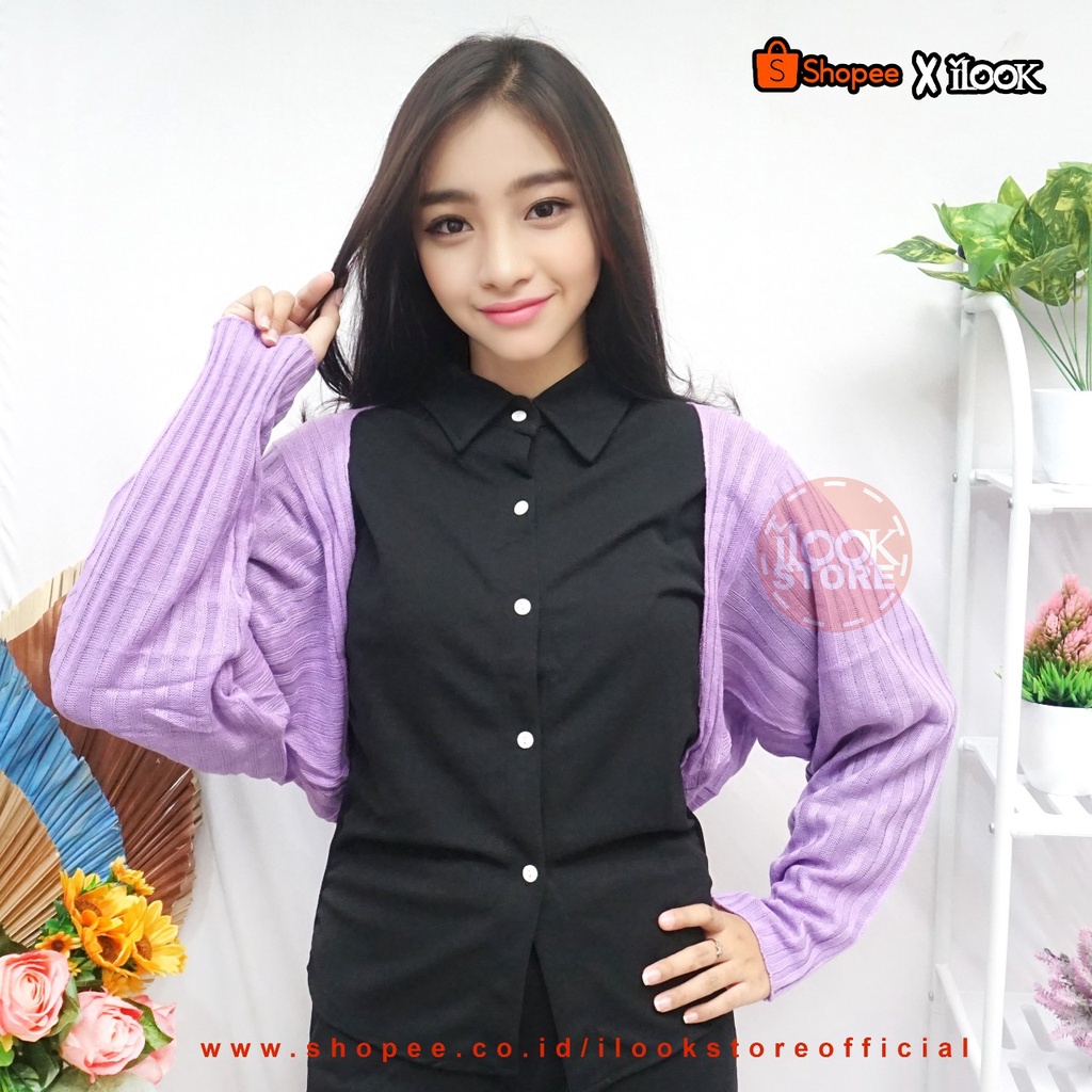 ilook | Liam Oversize Crop Cardigan | Bolero | Outer Knit Premium | Crop Cardigan | Cardigan Rajut Wanita