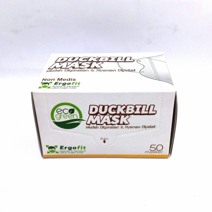 Masker ECO GREEN Duckbill Box (Isi 50 Pcs)