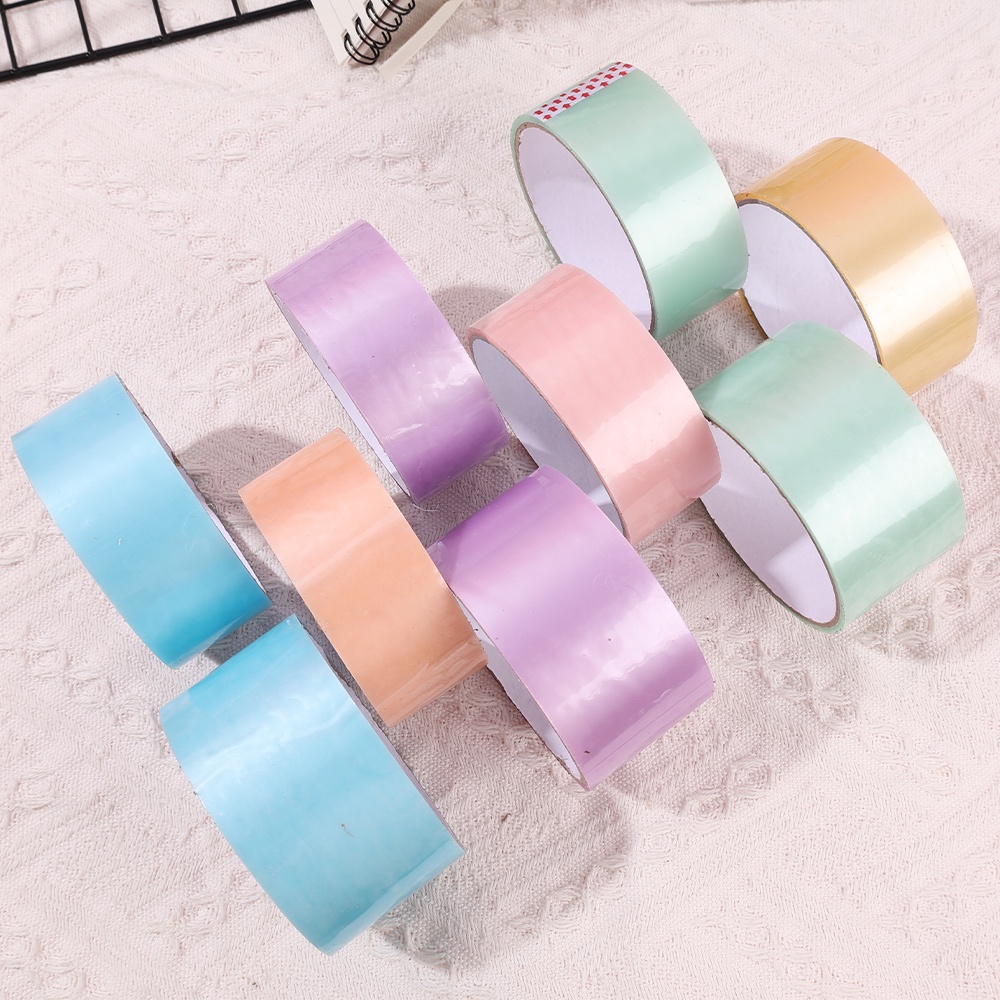 1rol 3.6/4.8cm Sticky Ball Rolling Tapes Tuntas Membentang Diang Ball Tape Macaron Color Pearlescent Tape Anak Dewasa Dekompresi Mainan