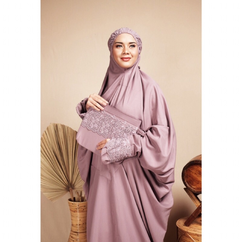 Limited Mukena Dewasa Mukena Siti Khadijah Terusan Katun Bordir Khodijah Dewasa Pasteleena Original 