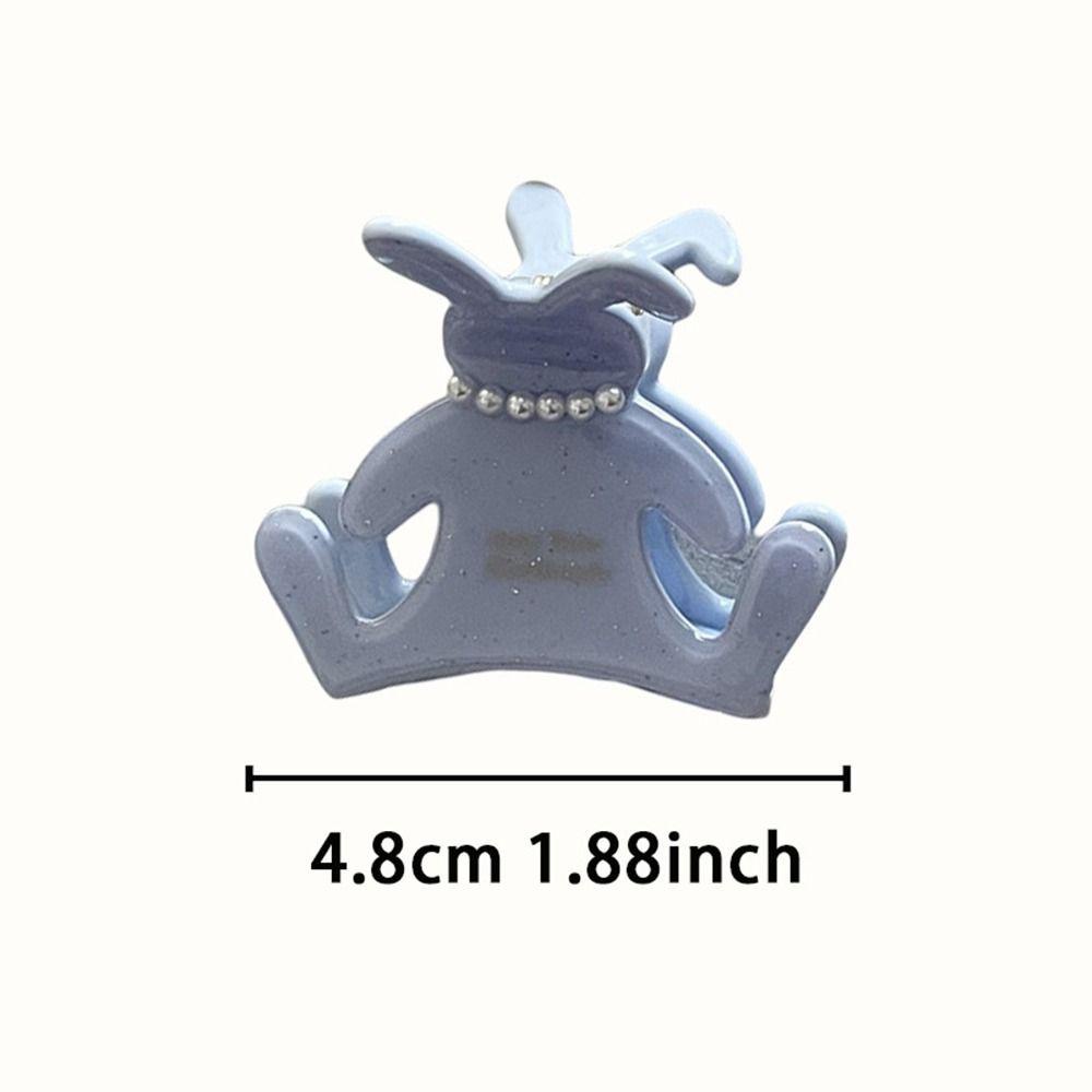 NEEDWAY Needway Kelinci Rambut Cakar Ponytail Holder Kepribadian Temperamen Mutiara Untuk Gadis Asam Asetat Hiasan Kepala Kartun Bulang Wanita Hair Clip