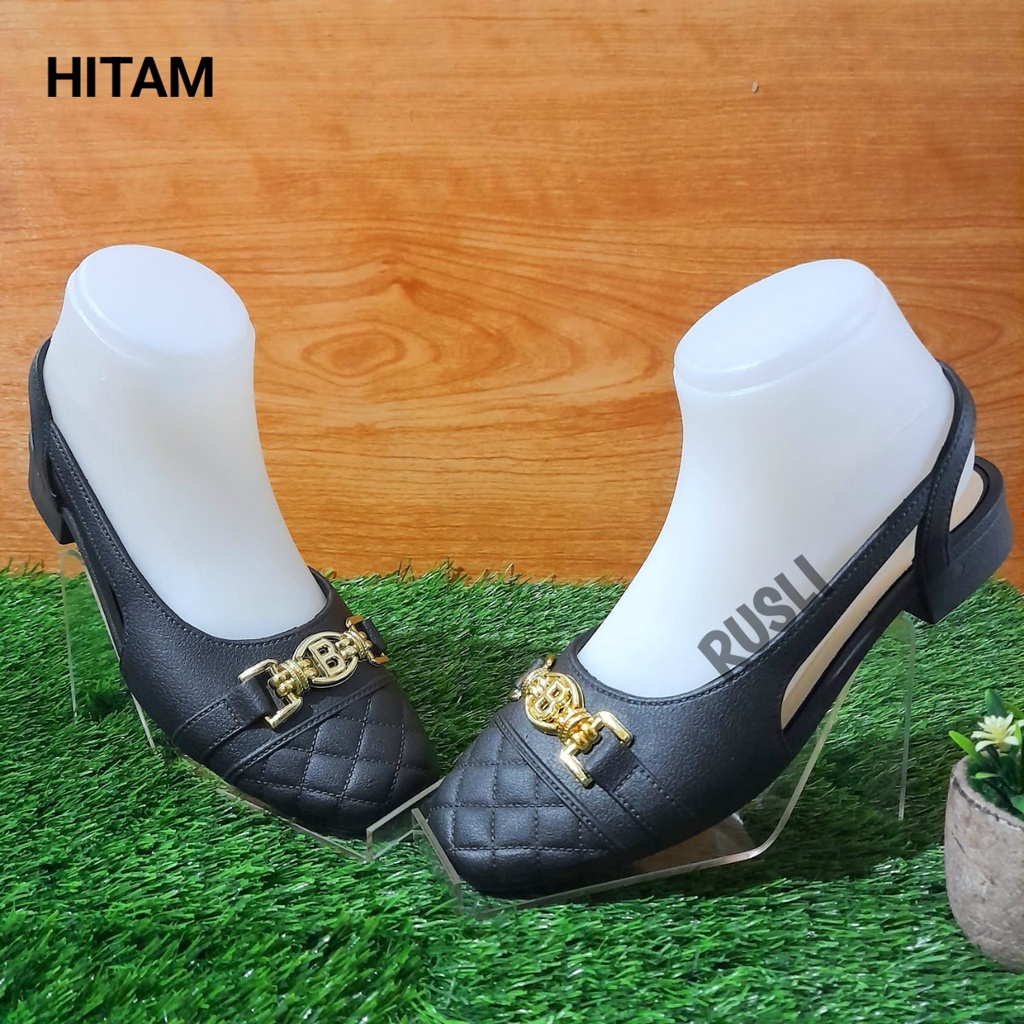 (COD) Sepatu Sandal Wedges Lembut Tali Belakang Jelly Import HYS 9018