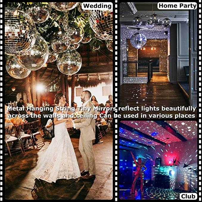 (BISA COD) FTIHSHP AILAMP Bola Disko Kaca Gantung Reflective Mirror Disco Ball - D018