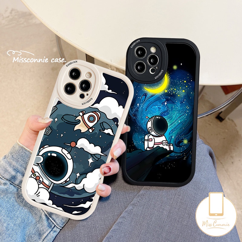 Casing Ponsel Astronot Kartun Lucu Untuk Infinix Infinix Hot9 11 10 Play Hot 10 Lite Hot 10T 10s 11s Note8 Smart 5 6 Trendi Merek NASA Lembut Penutup Belakang Tpu