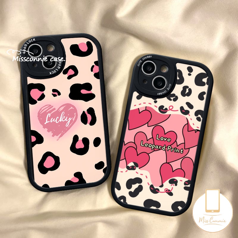 Casing Soft Couples Case Infinix Hot9 10 Play 10T 11 10s 11s Hot 10 Lite Smart5 6 Note8 Lucky Love Heart Fashion Motif Leopard Pasangan Soft Tpu Back Cover