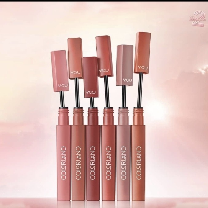 ✿ BISA COD✿ YOU Colorland Powder Mousse Lip Stain Cream | Lip Matte Lipstick Make - Brick Red