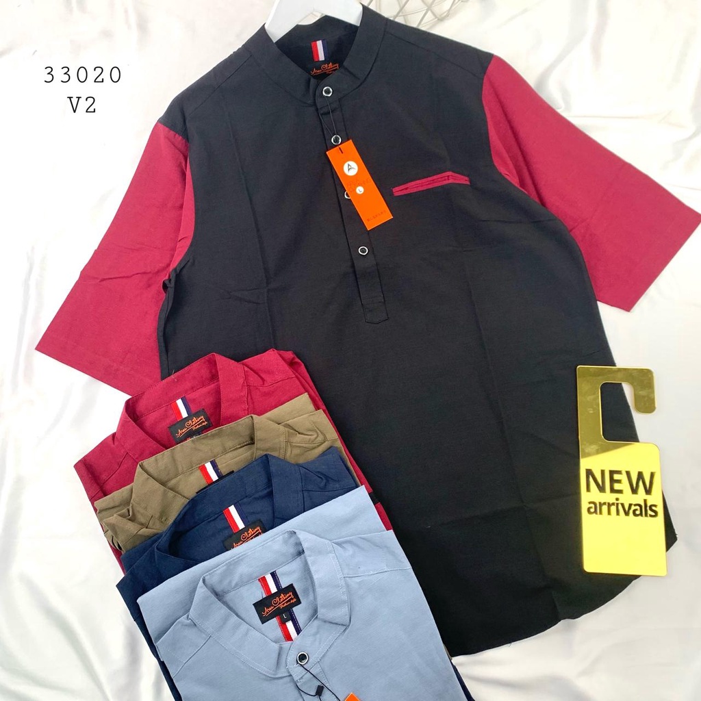 Baju Koko Kurta Pria I Baju Kaos Kurta Pria I Baju Koko Pria Dewasa Lengan Pendek I Kurta Dewasa Len