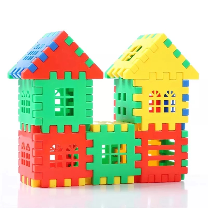 mainan Balok Susun / funny blocks / brick susun bentuk rumah / building block