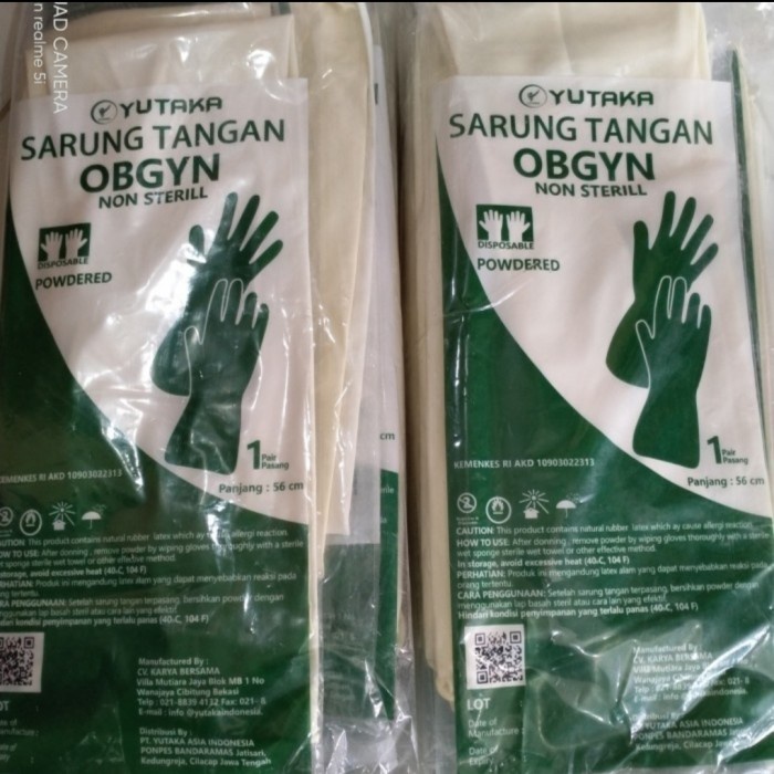 Sarung Tangan/ Handscoon Obgyn Non Steril Per Pasang