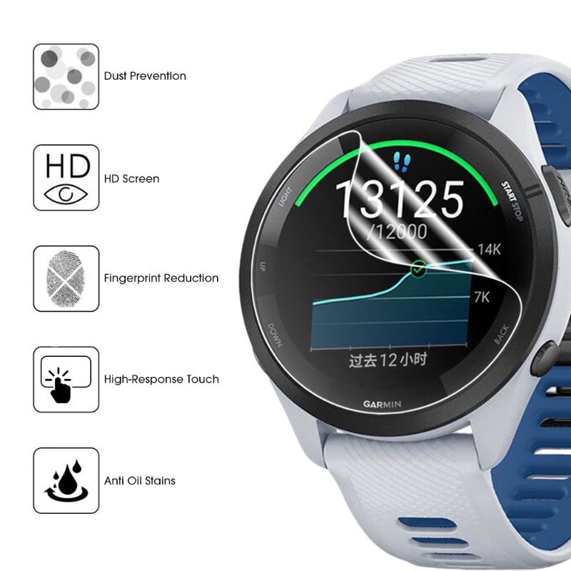 Berkualitas Tinggi Mudah Dipasang Mudah-Penghapusan TPU Watch Screen Protector Tahan Ledakan Ultra-clear Sangat Indah Hidrasi Film Untuk Garmin Forerunner265