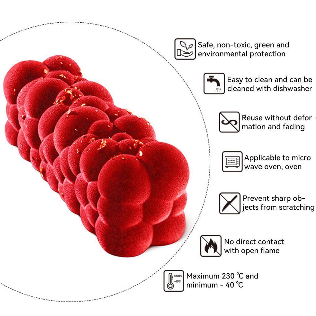 Cetakan Silikon Dessert Mousse Baking Tools Kue Fondant Dekorasi Bubble Making Mold Dispenser Pastry Muffins Cream