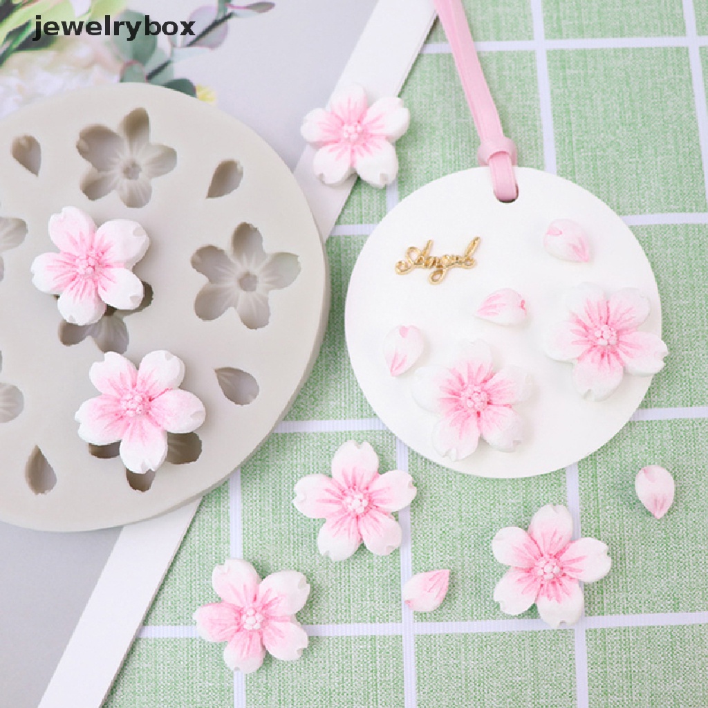 [jewelrybox] 1pc 6lubang Bunga Sakura Cetakan Silikon Gula Coklat DIY Decorag Tools Boutique