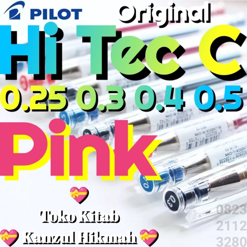 

KH3PHC5 PEN PENA PULPEN PILOT HITECH HITEC HI TECH TEC C 0.25 0.3 0.4 0.5 PINK