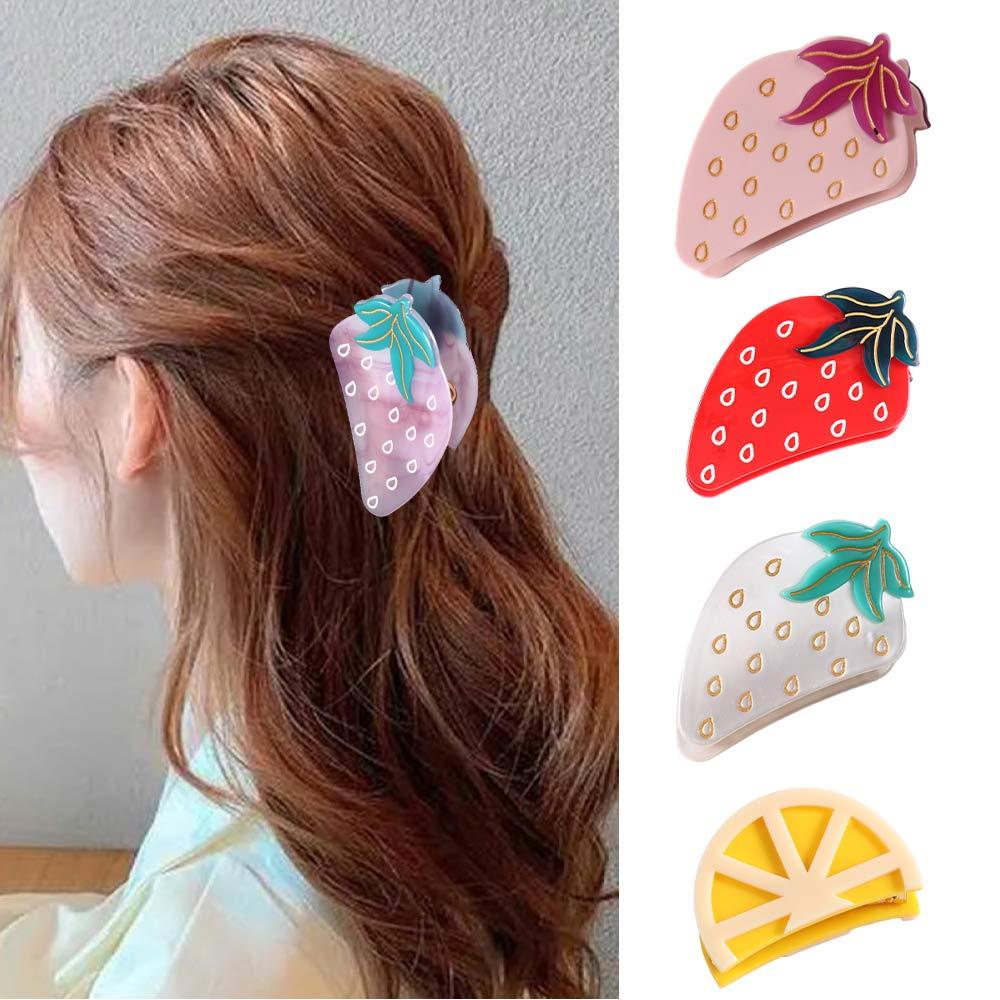 NEEDWAY Buah Cakar Rambut Lucu Indah Asam Asetat Semangka Harian Desain Fashion Gaya Korea Klip Rambut