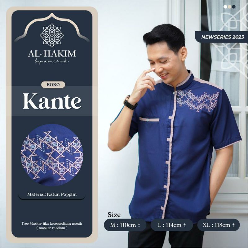 KOKO KANTE Bordir Lengan Pendek ORI AL-HAKIM By AMIROH